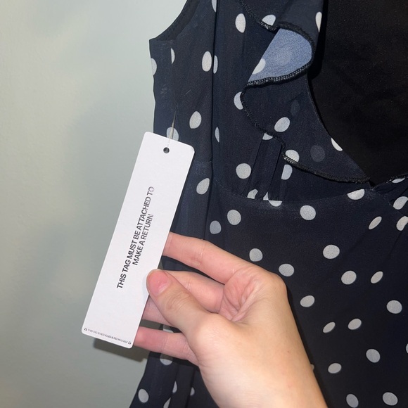 Princess Polly Navy Polka Dot Mini Dress - Picture 4 of 6